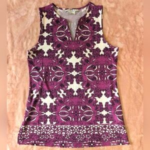 Sleeveless patterned top (M)